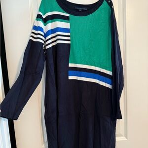 Tommy Hilfiger Green and Black Knit Dress